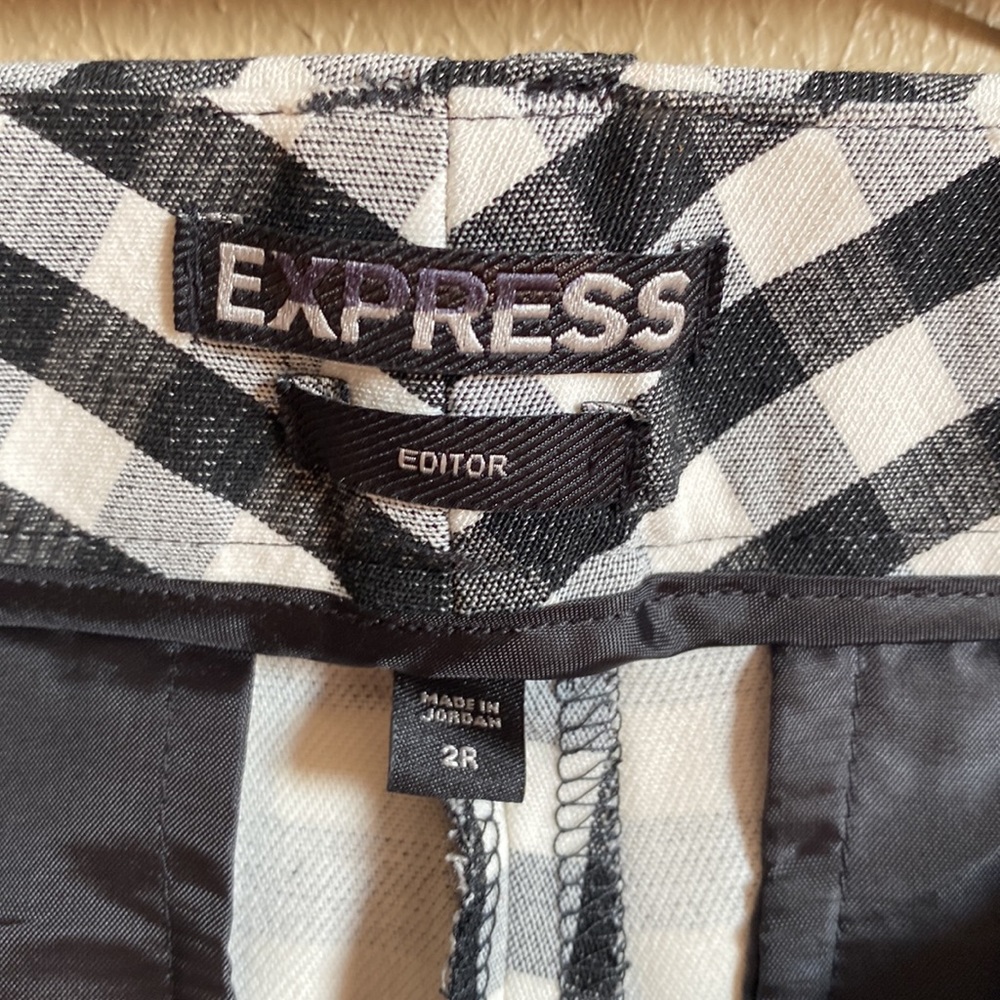 Express- Editor - Size 2r - Black And White Gingh… - image 6